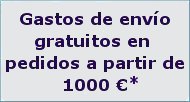 Gastos de env&iacute;o gratuitos en pedidos a partir de 1000&euro;
